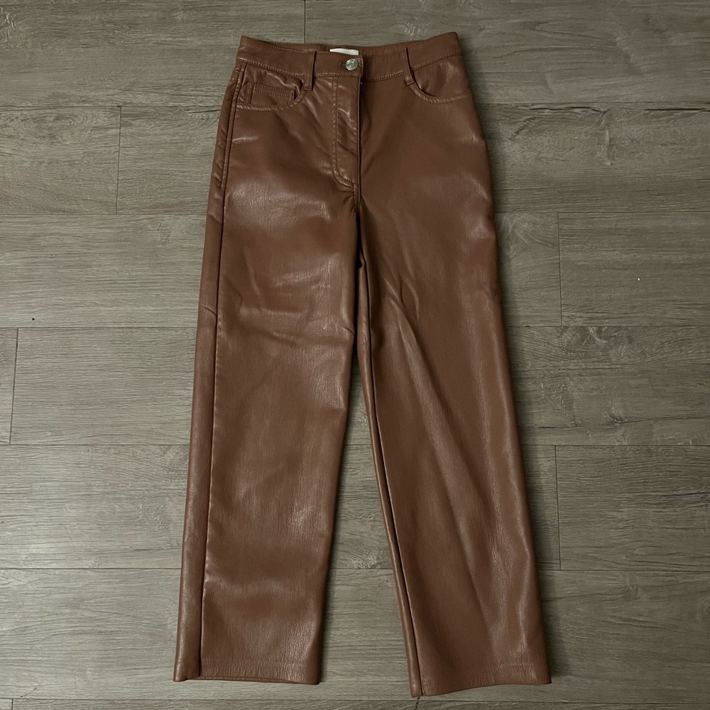 Aritiza Brown leather pants